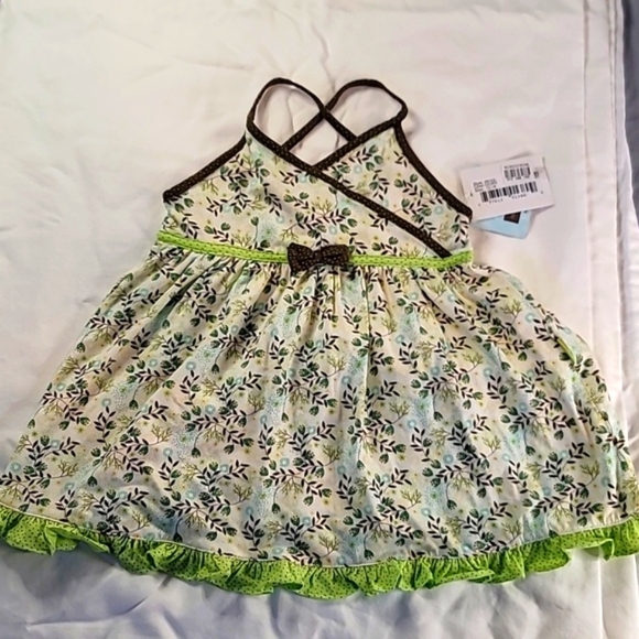 Other - *NWT* Rabbit Moon Ivory floral dress 12-18 months